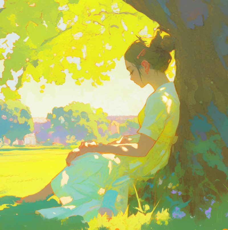 本を読む女性イラスト