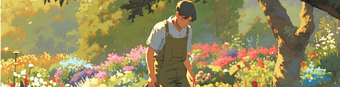 花屋の男性イラスト